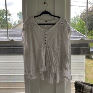 Free People white hobo blouse